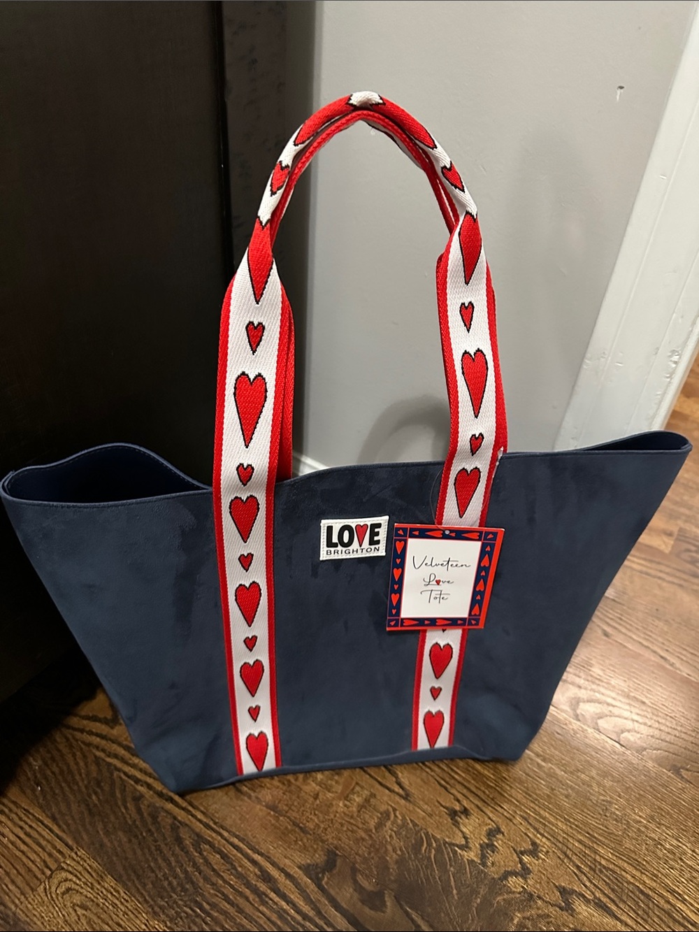 Brighton Velveteen Love Tote NWT